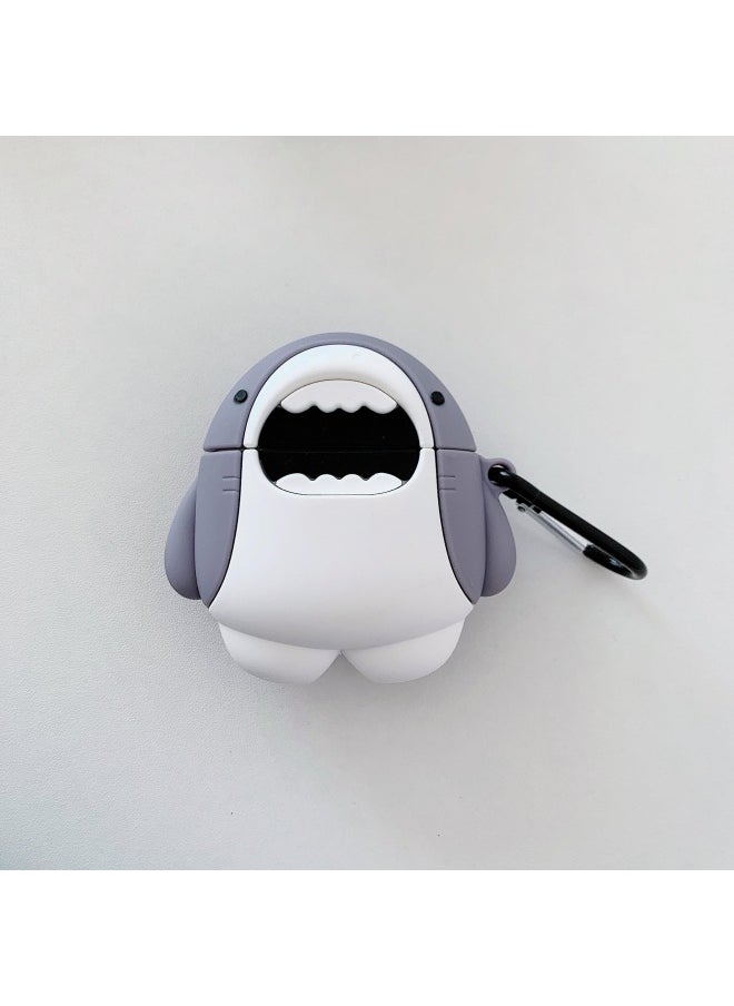 Generic - For XiaomiRedmi Buds5 Pro Earphone Protective Cover Red Mi Buds4 Cartoon Silicone Wireless Bluetooth Shell-Color:Silicone Soft Shell-shark-Model:For XiaomiBuds 4 Pro (protective Case) - Image 1