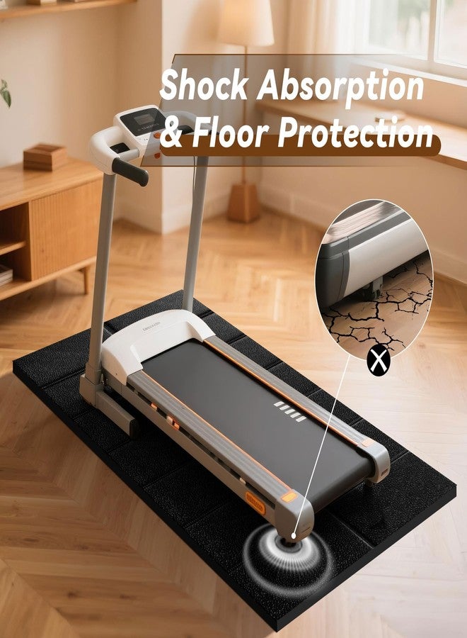 VTORY Walking Pad Mat for Carpet Floors, 68x24, 1/4" Thick Foldable Treadmill Mat for Hardwood Floors, Non-Slip, Noise&Shock Absorption, Waterproof Under Treadmill Bike on Carpet, Exercise Equipment Mat - Image 3