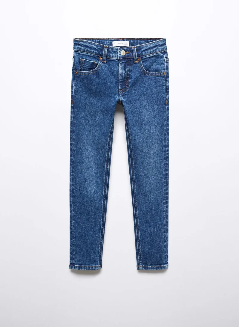 MANGO Kids Mid Wash Skinny Fit Jeans