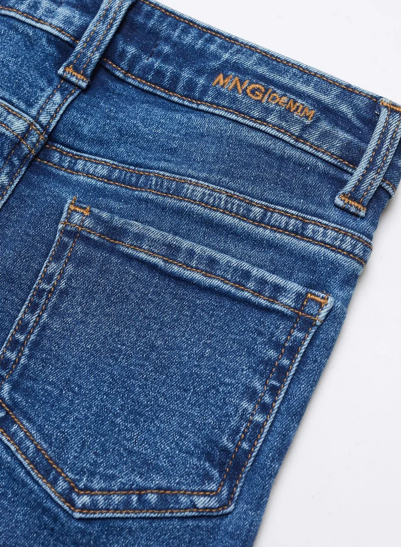 MANGO Kids Mid Wash Skinny Fit Jeans