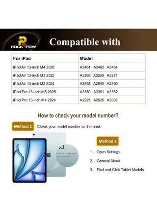 واقي شاشة واحد لجهاز iPad Air مقاس 13 بوصة (M4/M3/M2) 2026/2025/2024، واقي شاشة لجهاز iPad Pro مقاس 13 بوصة (M5/M4) 2025/2024، طبقة حماية من الزجاج المقوى لحماية شاشة iPad Pro مقاس 13 بوصة/Air مقاس 13 بوصة - view 2
