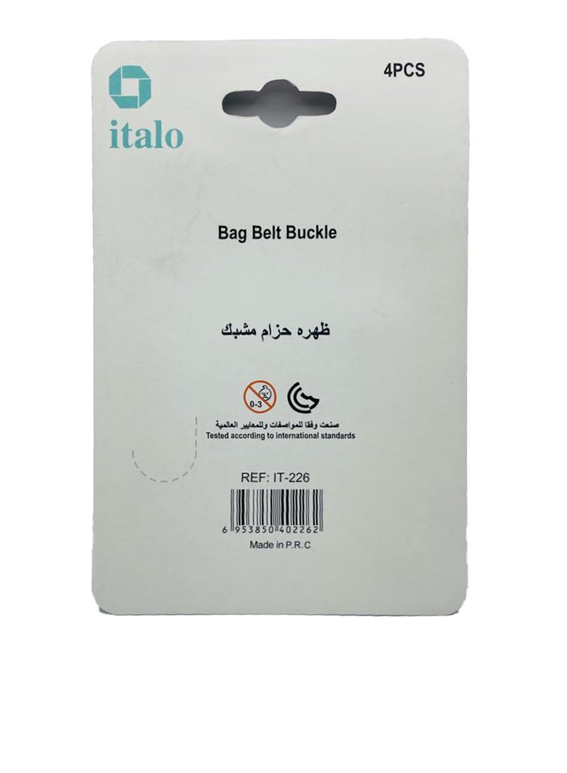 ITALO Pack Of 4 Pcs Plastic Bag Belt Buckle Dual Adjustable Side Quick Release Buckle For Bracelets Backpack Tactical Bag And Gear 5.8CM  - Image 3