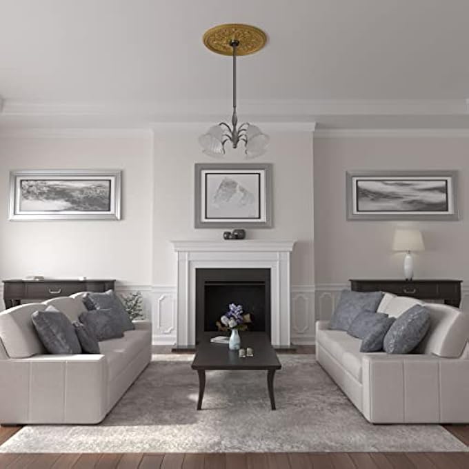 CM32BRPGS BRADFORD CEILING MEDALLION, 32 5/8"OD X 2"P (FITS CANOPIES UP TO 6 5/8"), HAND-PAINTED PHARAOHS GOLD - Image 3