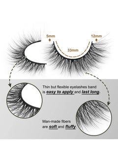 Zegaine Lashes Natural Look Wispy Fasle Eyelashes 12mm Short Faux Mink Eyelashes Cat Eye Fluffy Strip Lashes Pack by Zegaine 16 Pairs  - Image 1