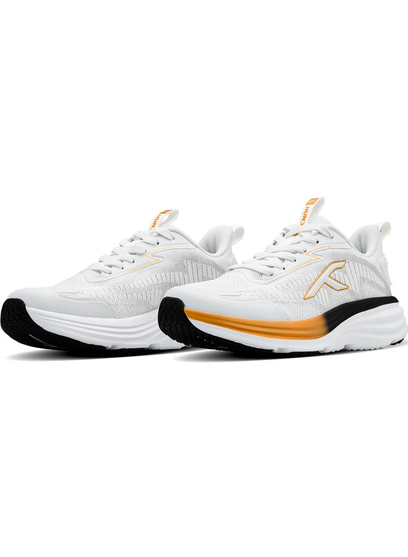 HUNDRED Hundred Softstride  Multipurpose Shoes | Running, Walking, Training, Gym & Jogging | Active Grip Rubber Technology | Heel Shield Protection (White/Gold/Black - EUR 41)  - Image 5