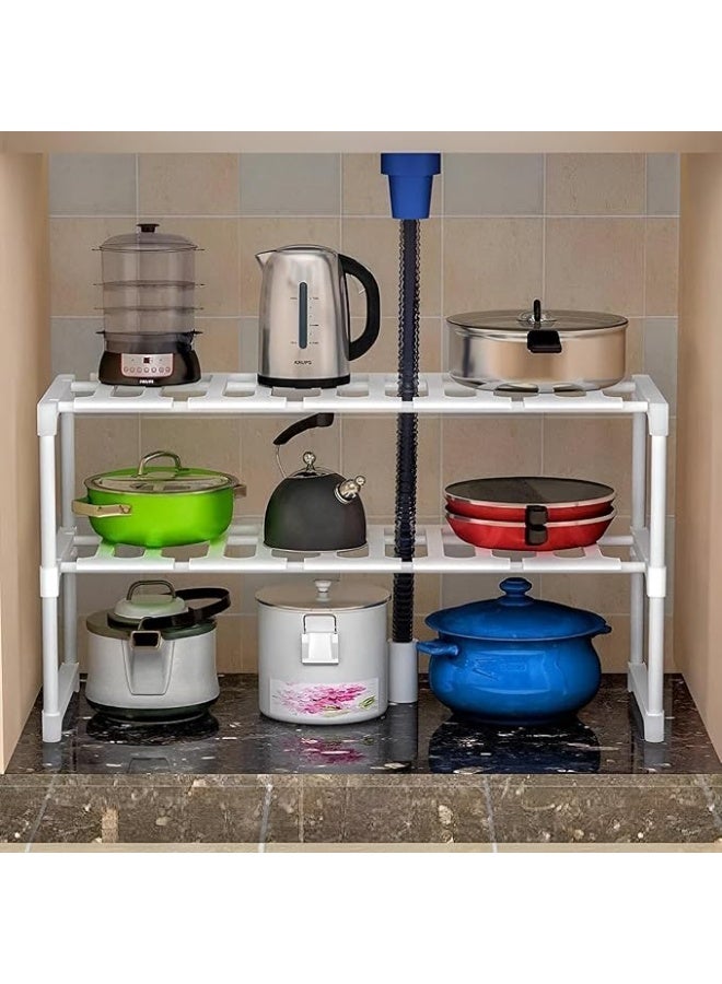 Adjustable Under-Sink Kitchen Storage Rack | Pool Space Arrangement Frame - Image 4