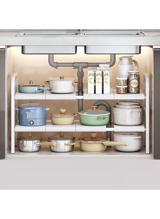 Adjustable Under-Sink Kitchen Storage Rack | Pool Space Arrangement Frame - Image 3