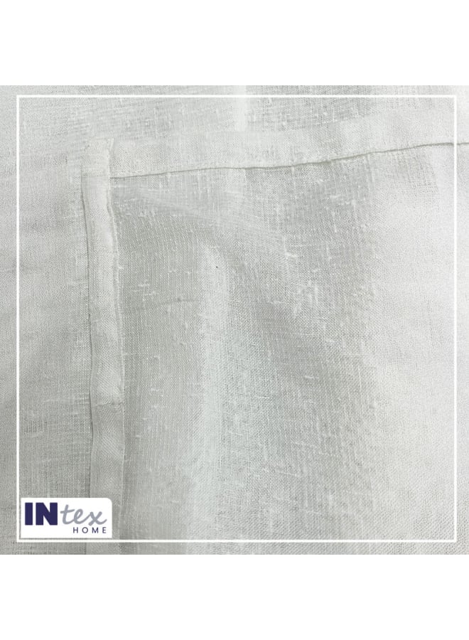  انتكس بيت الستائر ستائر كتان أنيقة - قماش شبه شفاف - ديكور أنيق لغرفة المعيشة وغرفة النوم - ستائر خفيفة الوزن مع حلقات فولاذية - قطعة واحدة - Image 4