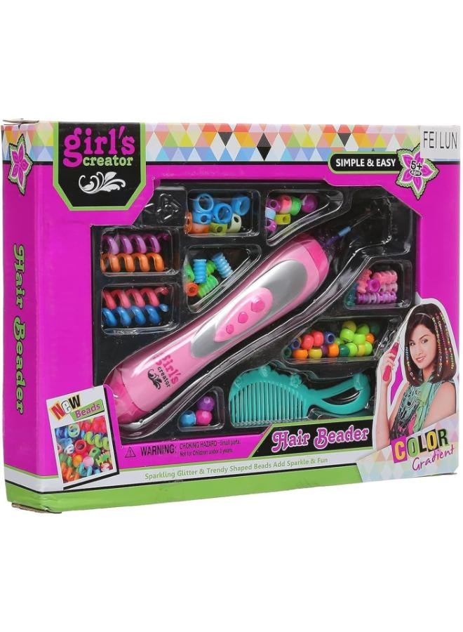 Girl's Creative Hair Braider Kit - DIY Hair Styling Set (Colors Vary)