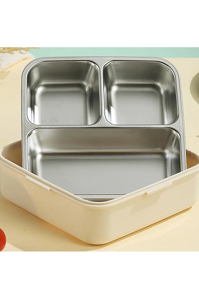 موبكوس صندوق غداء موبكوس للأطفال معزول من الفولاذ المقاوم للصدأ - صندوق بينتو مزدوج مانع للتسرب مع ملعقة ووعاء حساء وآمن للغسل في غسالة الأطباق، للمدرسة أو السفر - مثالي للأطفال (أصفر ديناصور) - Image 4