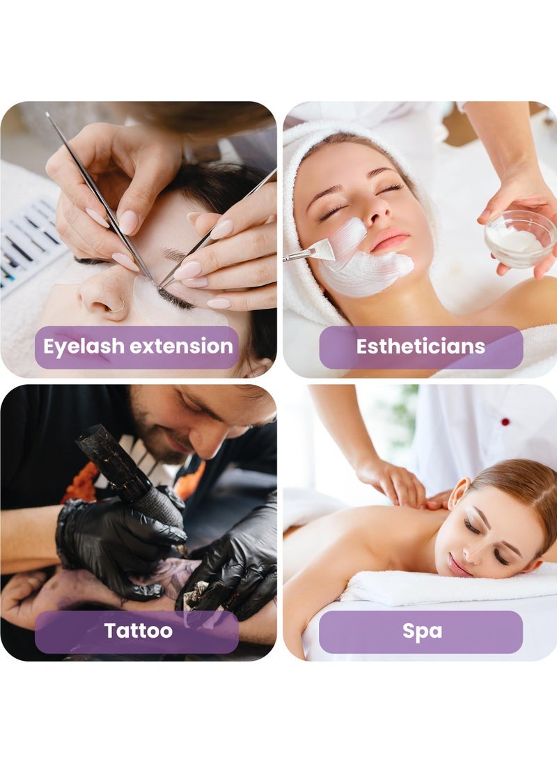 XiuWoo Eyelash LED Floor Light Half Moon Lamp with Tray and Phone Stand for Lash Extension Lighting for Beauty Skincare Lashes Eyebrows Filming Content Creation with Adjustable Brightness & Height - Image 5