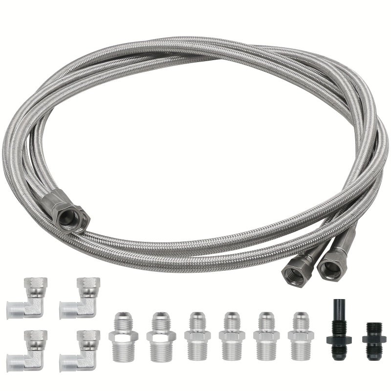 XTY-00073 70 Inch Stainless Steel Braided Transmission Cooler Hose Compatible with 700R4 4L60 4L60E 4L65E 4L80E - Image 5