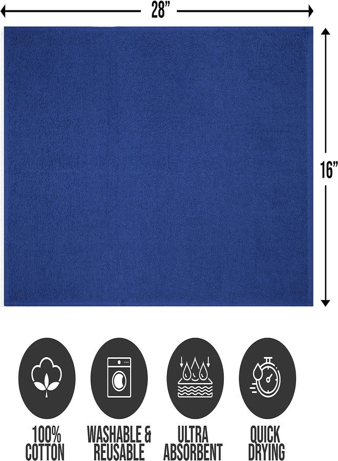 Softolle Salon Towels - Pack of 24 (16"x27") 100% Cotton Ring Spun - Ultra Soft, Highly Absorbent Hand Towels - Bulk for Spa, Gym & Salon (Navy Blue) - Image 3
