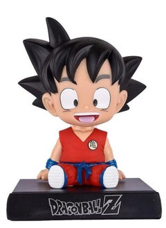Super Hero Goku Orange Action Figure Limited Edition DBZ Bobblehead with Mobile Holder for Car Dashboard, Office Desk & Study Table