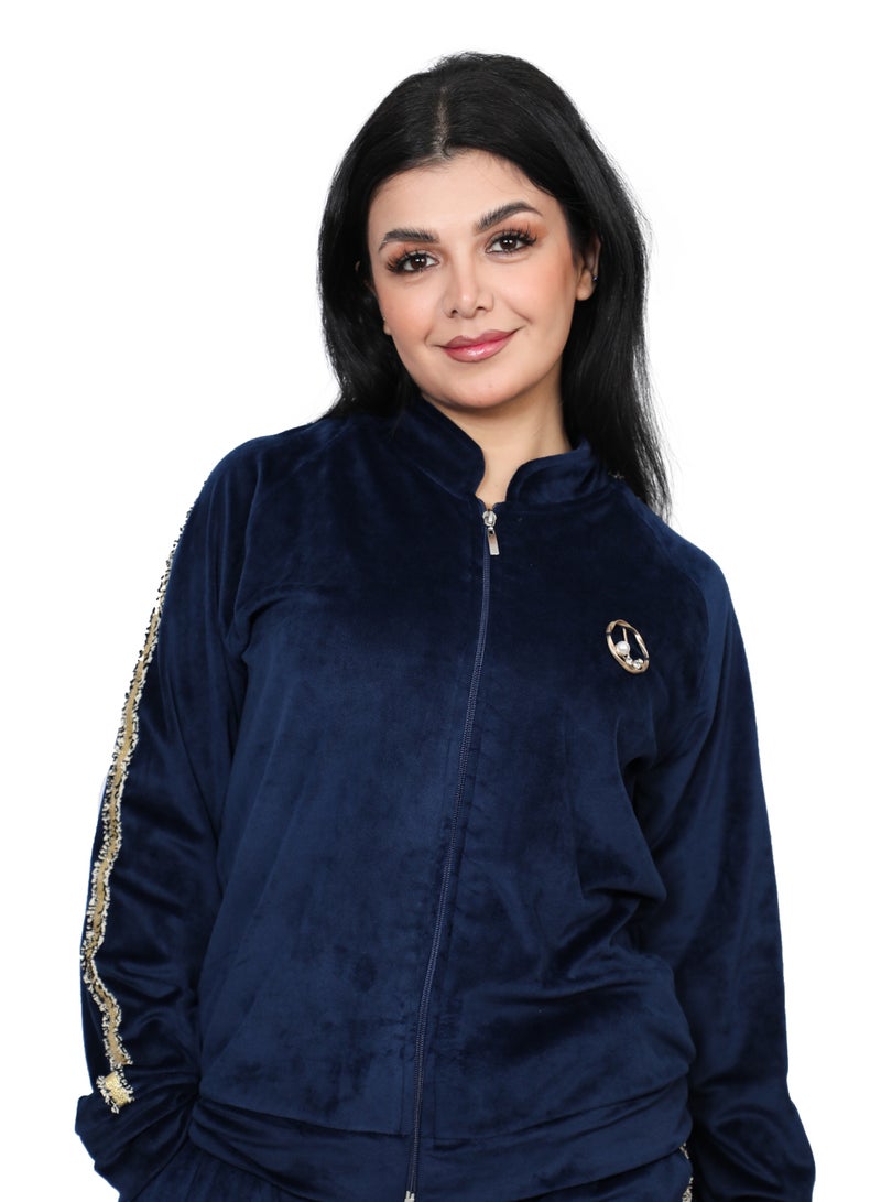 دعدوش  بيجامة شتوي قطيفة خرافية ، بيجامة مخمل للنساء من دعدوش - Image 5