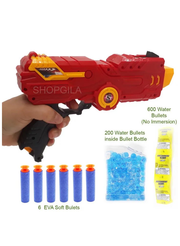 مسدس سبايدر مان مع طلقات مصنوعة من الجل وكذلك طلقات إسفنجية.