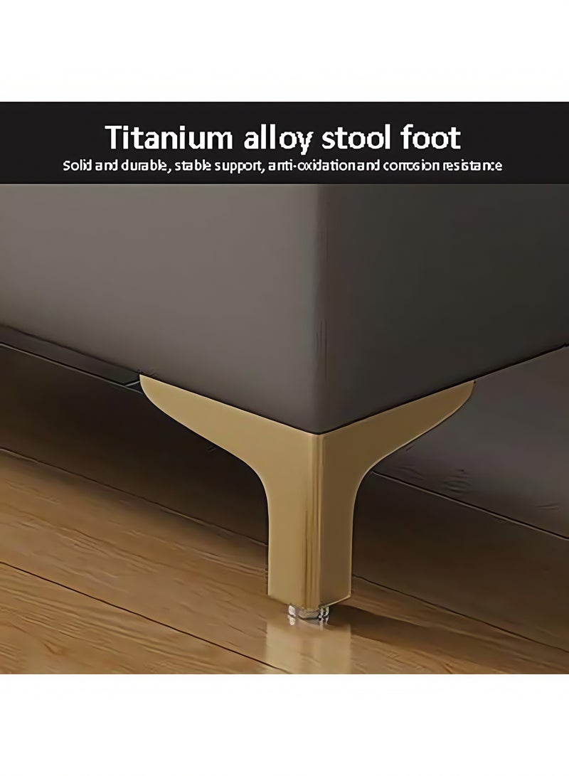 Generic Storage Bench with Metal Legs Ottoman Upholstered Bench Perfect for End of Bed Seating And Storage in Bedroom, Living Room, And Entryway  - Image 4
