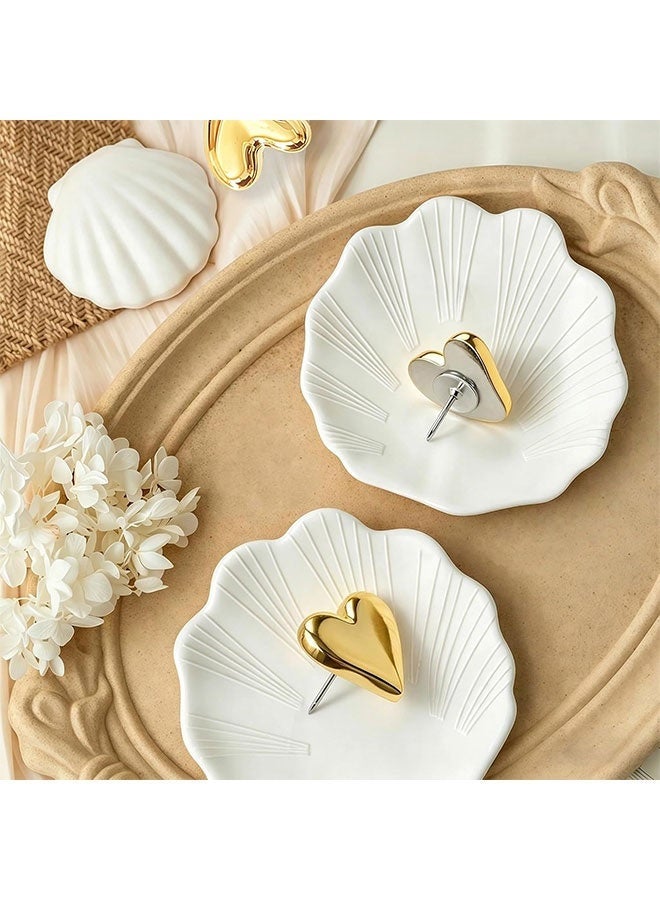 30 Pcs Gold Heart Push Pins, Cute Decorative Thumb Tacks, Metal Push Pins for Cork Board Maps Photos Posters Home Office School Supplies - Image 5