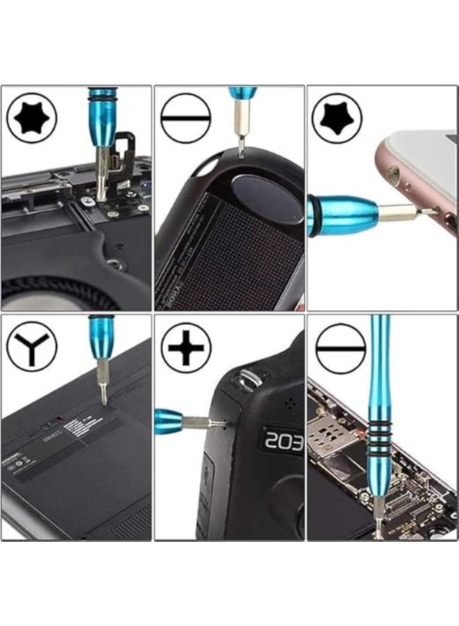 Cazadora Precision Screwdriver Set – 110-in-1 Professional Magnetic Multi-Function Repair Toolkit for Electronics | Ultimate Precision & Durability for Laptops, Smartphones (iPhone, Android), Tablets (iPad), PCs, Cameras & Small Appliances | Alloy-Steel Bits, Ergonomic Magnetic Driver, Compact Portable Organizer Case, Anti-Slip Handle, Ideal for Technicians, Hobbyists & Home Repair — Compatible with Noon KSA Standards, Reliable for Service Centres and DIY Repairs, Blue Finish, Lightweight 0.5 kg, Perfect Gift for Electronics Repair Enthusiasts and Professional Technicians - Image 3