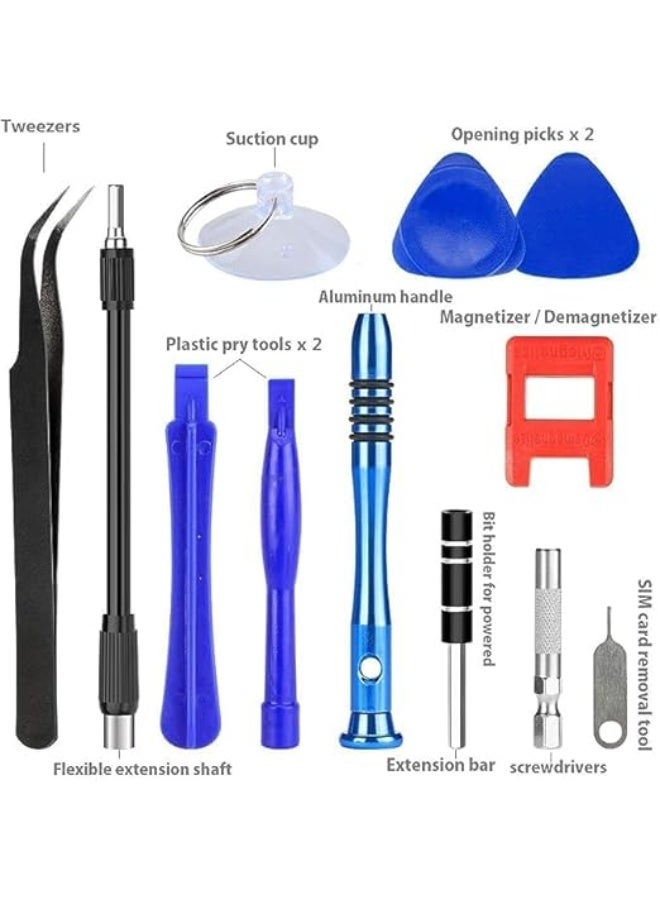 Cazadora Precision Screwdriver Set – 110-in-1 Professional Magnetic Multi-Function Repair Toolkit for Electronics | Ultimate Precision & Durability for Laptops, Smartphones (iPhone, Android), Tablets (iPad), PCs, Cameras & Small Appliances | Alloy-Steel Bits, Ergonomic Magnetic Driver, Compact Portable Organizer Case, Anti-Slip Handle, Ideal for Technicians, Hobbyists & Home Repair — Compatible with Noon KSA Standards, Reliable for Service Centres and DIY Repairs, Blue Finish, Lightweight 0.5 kg, Perfect Gift for Electronics Repair Enthusiasts and Professional Technicians - Image 2