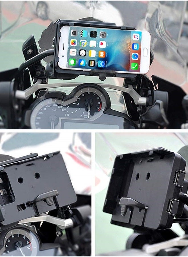 Estelle Motorcycle Phone Mount with USB Charger Mobile Phone holder GPS Navigation Bracket for BMW R1200GS R1250GS LC ADV Adventure F700GS F800GS F750GS F850GS for Honda CRF1000L Africa Twin Accessories - Image 2