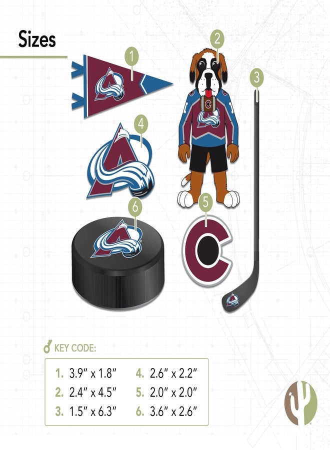 Desert Cactus Colorado Avalanche Sticker NHL Team National Hockey League Vinyl Decal Laptop Water Bottle Car Scrapbook Sheet (Type 2) - Image 2