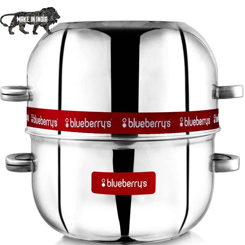 Blueberry's طباخة الأرز الحرارية من بلو بيري، 1 كيلوجرام، طبقة مزدوجة من الفولاذ المقاوم للصدأ، تشودارابتي مع وعاء من الفولاذ المقاوم للصدأ وحشية مطاطية - Image 3