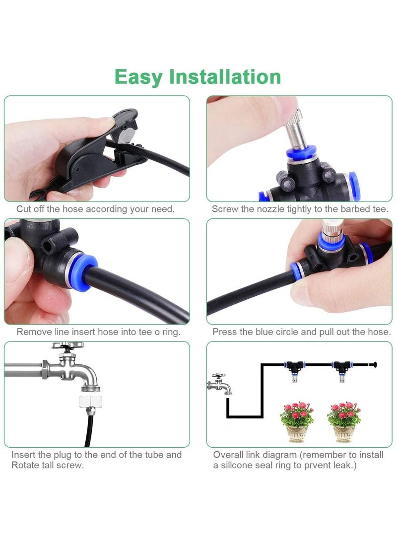 XiuWoo - 10-Meter Misting Cooling System Kit – Watering Line for Outdoor Cooling and Irrigation - Image 1