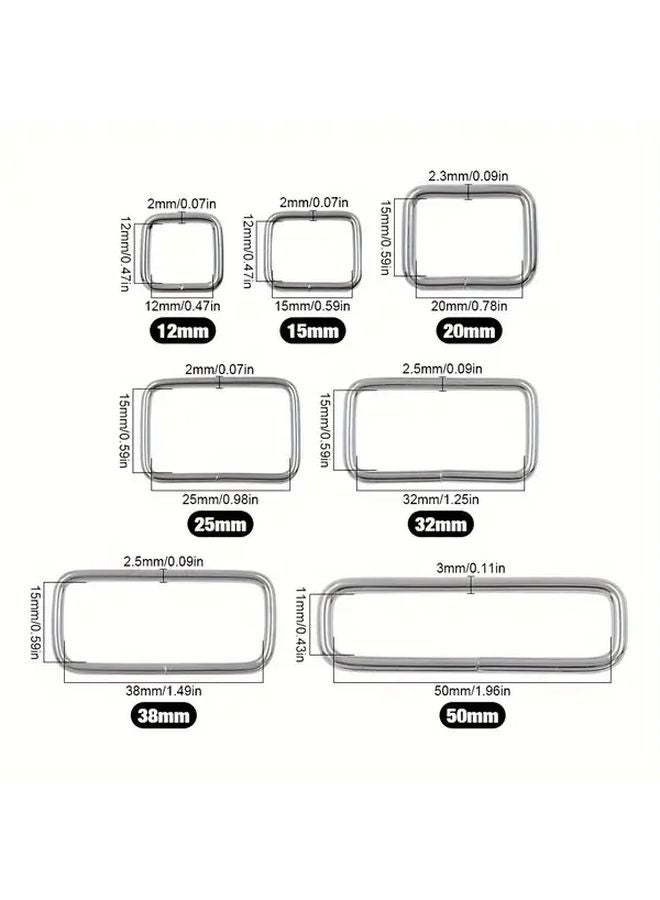 5pcs 25mm Golden Metal Square Buckles For Bags Wallets Luggage Straps - Image 3
