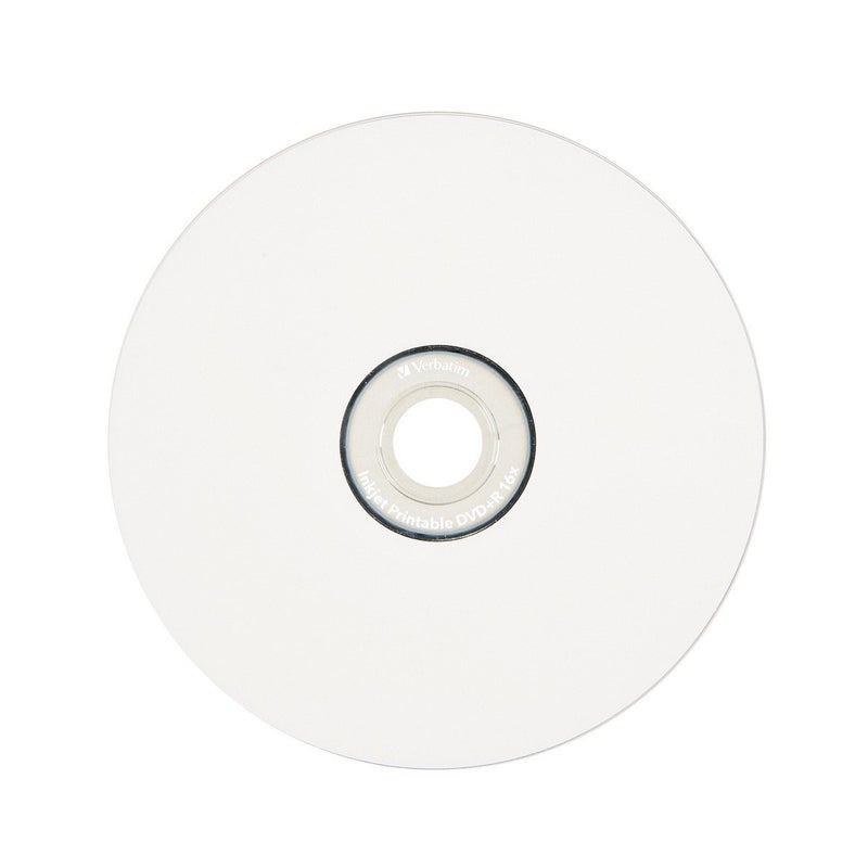 Verbatim DVD+R 4.7GB 16X White Inkjet Printable - 100pk Spindle - Image 2