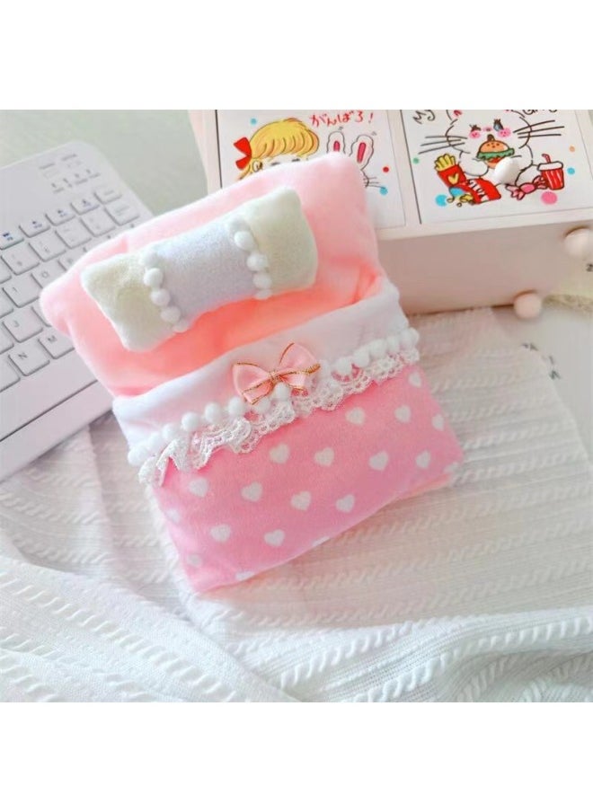Generic - Doll Coat 10cm Cotton Doll Starfish Body Normal Body 15cm Clothes Skirt Cute Summer Men's And Women's Doll Coat Collection-Specifications:10cm-Color:Sleeping Pink Love Bedding - Image 1