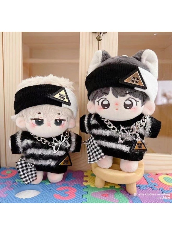 Generic - Doll Coat 10cm Cotton Doll Starfish Body Normal Body 15cm Clothes Skirt Cute Summer Men's And Women's Doll Coat Collection-Specifications:10cm-Color:Sleeping Pink Love Bedding - Image 1