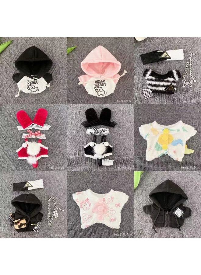 Generic - Doll Coat 10cm Cotton Doll Starfish Body Normal Body 15cm Clothes Skirt Cute Summer Men's And Women's Doll Coat Collection-Specifications:10cm-Color:Sleeping Pink Love Bedding - Image 1