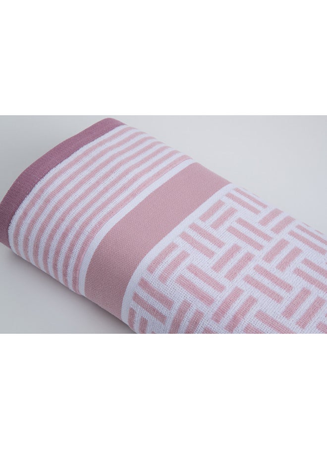 White Rose BROKEN LINES TOWELS - 450 GSM - 100% Cotton Velour - Bath Sheet 80x160 cm -MultiColour - Modern Stripe Design - Luxury Touch - Extra Absorbent  - Image 3