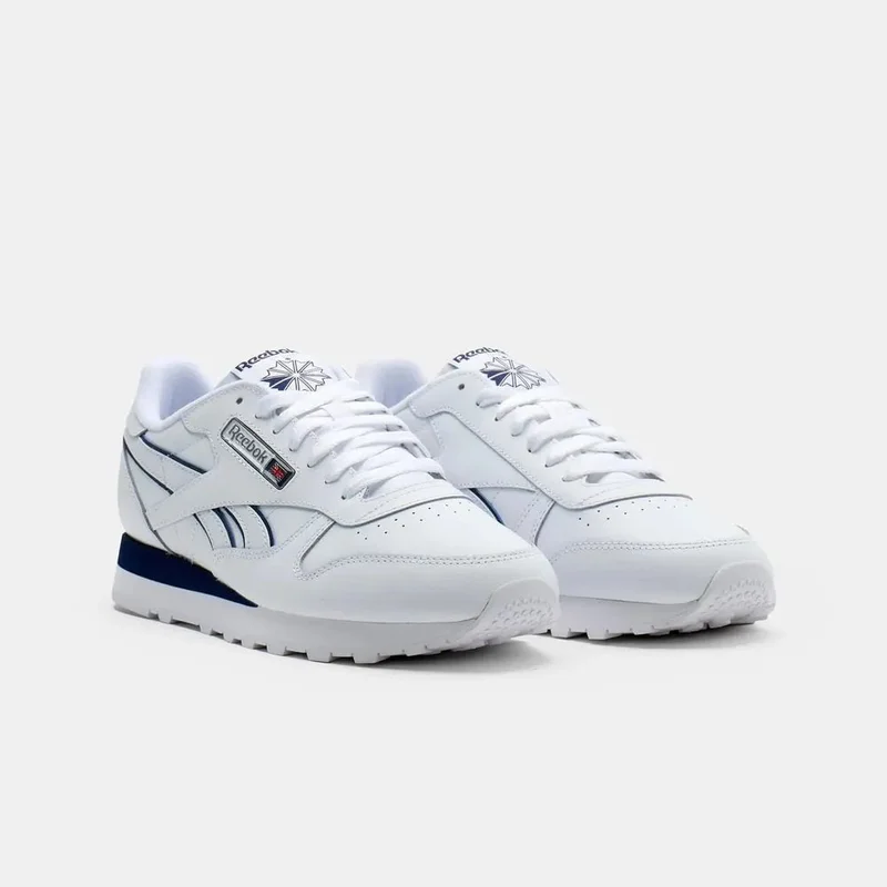 Reebok White/Vector Navy Reebok Classic Leather Unisex Shoes  | Best Price UAE