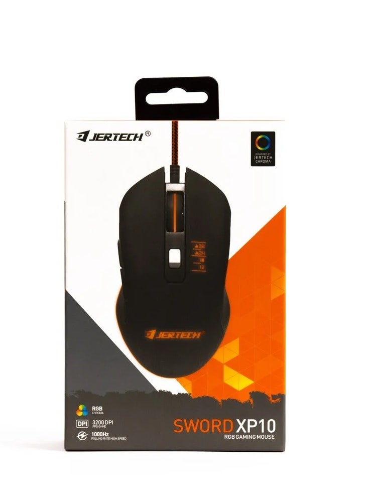 Generic - Jertech SWORD XP10 Wired RGB Gaming Mouse 3200Dpi - Image 1