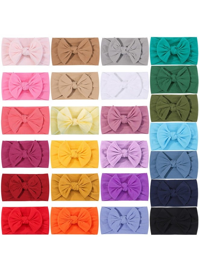 ALinmo 25Pcs Baby Nylon Headbands Soft Hairbands Hair Bow Elastics For Baby Girls Newborn Infant Toddlers Kids - Image 1