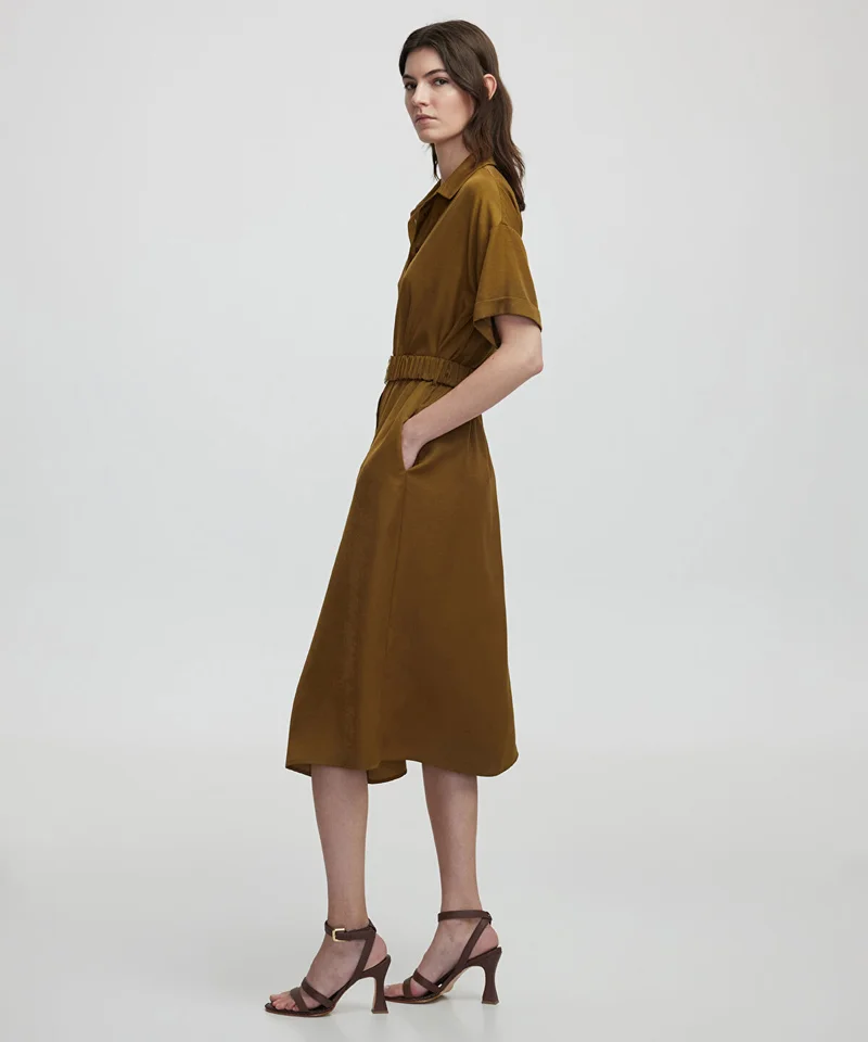 ابيكول Belted Shirt Dress