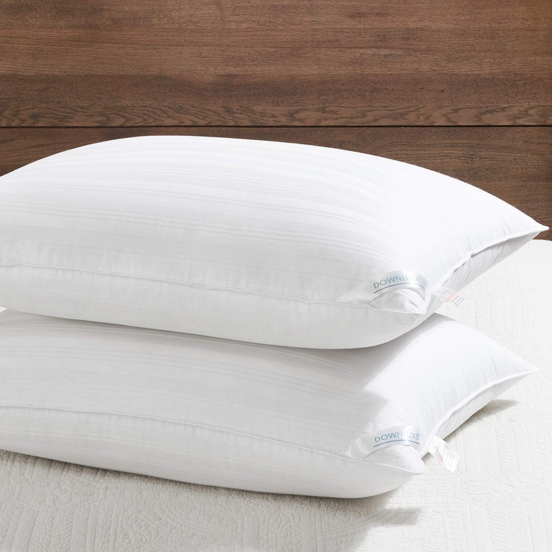 downluxe Down Alternative Pillows King Size Set of 2 - Hotel Collection Soft Bed Pillows for Sleeping, Perfect for Side, Back and Stomach Sleepers, 20 X 36 - Image 1