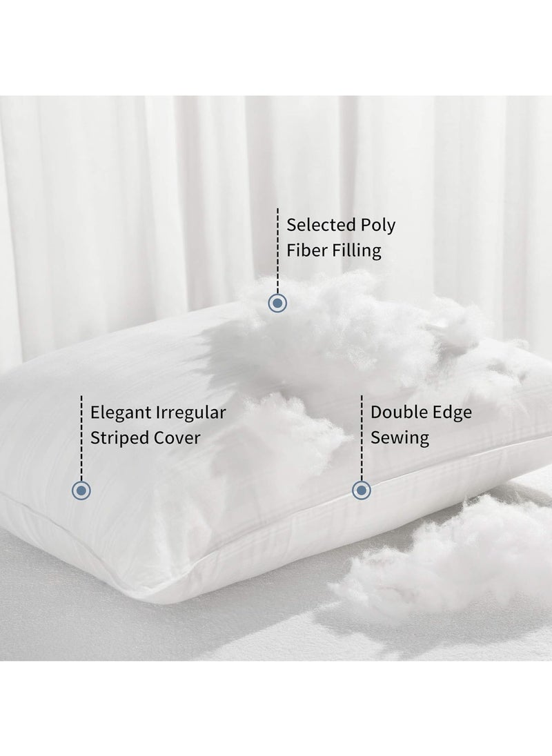 downluxe downluxe Down Alternative Pillows King Size Set of 2 - Hotel Collection Soft Bed Pillows for Sleeping, Perfect for Side, Back and Stomach Sleepers, 20 X 36  - Image 2