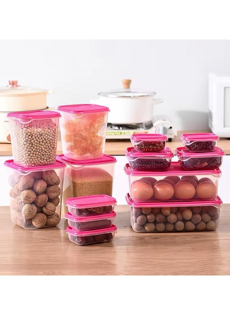 Generic Multi-Purpose Plastic Food Storage Container Set (17 Pieces)  - Image 2