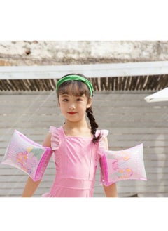 نيبمينينت Children's Swimming Armbands Motif with Mermaids Roll-Up Inflatable Swim Floater Sleeves Training Aid Baby Float Arm Bands Kids Ring Pool Water Toy Accessories for Boys Girls 2-6 Years  - Image 4