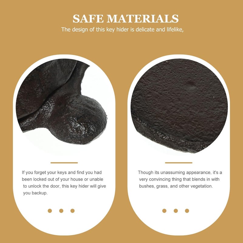 Cast Iron Turtle Key Hider Box Outdoor Decorative Metal Key Holder with Simulated Appearance for Garden and Home Security - Image 4