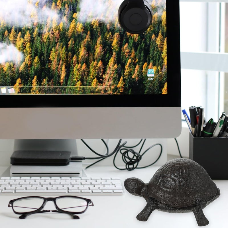 Cast Iron Turtle Key Hider Box Outdoor Decorative Metal Key Holder with Simulated Appearance for Garden and Home Security - Image 5