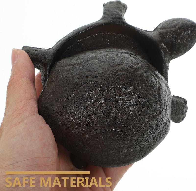 Cast Iron Turtle Key Hider Box Outdoor Decorative Metal Key Holder with Simulated Appearance for Garden and Home Security - Image 2