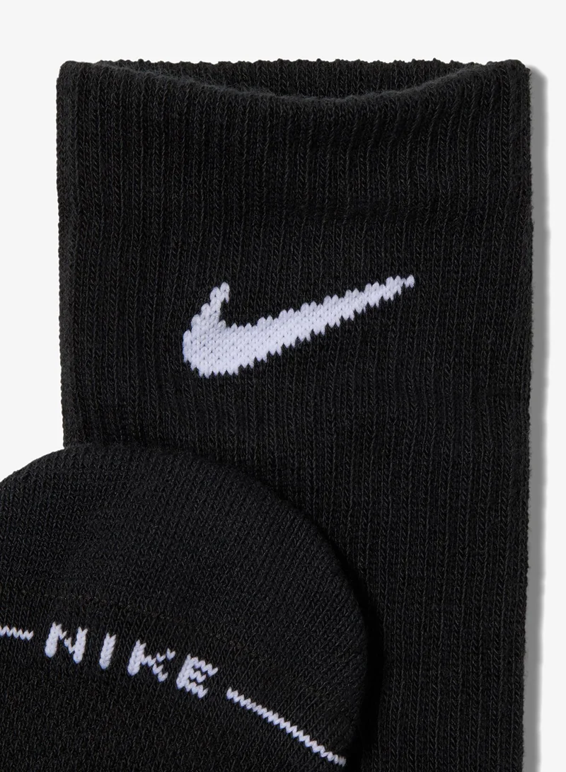 Nike BLACK(WHITE) 6-Pack Everyday Elevated Crew Socks  | Best Price UAE