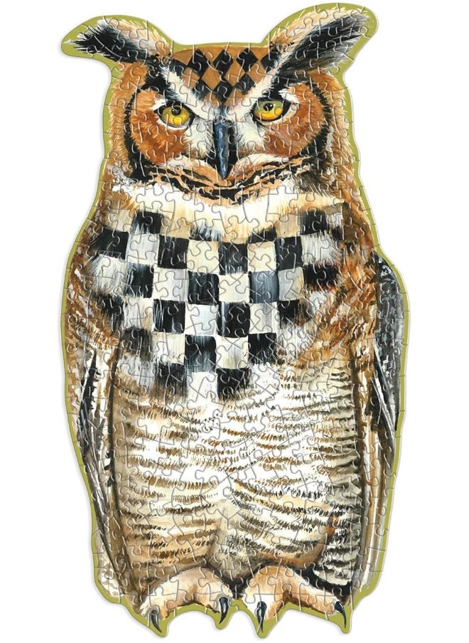 null - MacKenzie-Childs Woodland Owl 250 Piece Shaped Wood Puzzle - Image 1
