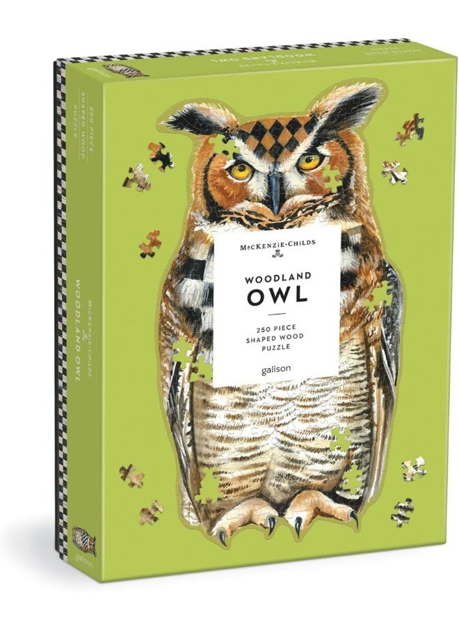 null - MacKenzie-Childs Woodland Owl 250 Piece Shaped Wood Puzzle - Image 1