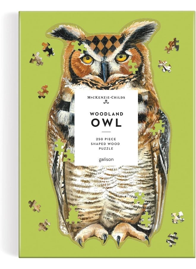 null - MacKenzie-Childs Woodland Owl 250 Piece Shaped Wood Puzzle - Image 1