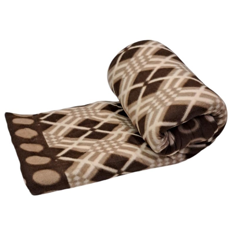 CHANDRAVATI Single Bed ||Fleece|| Quilt Cover/Duvet Cover/Rajai Cover/Blanket Cover for Winters (CC-Brown, 60x90) - Image 2